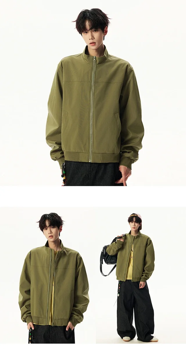 Men's Retro American Bomber Jacket Detail