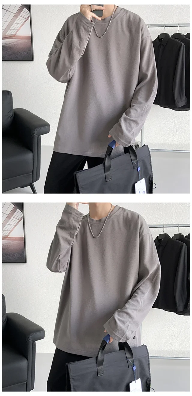 Men's HK Style Button-Down Long-Sleeve Tee Detail