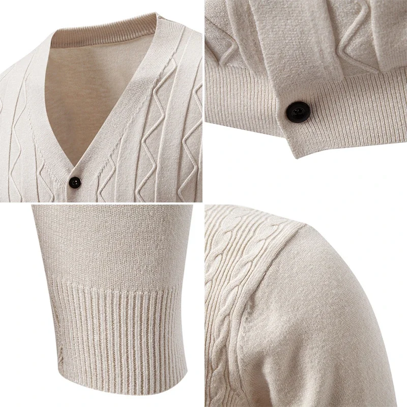 Men's Autumn Winter Knit Cardigan Korean Trendy