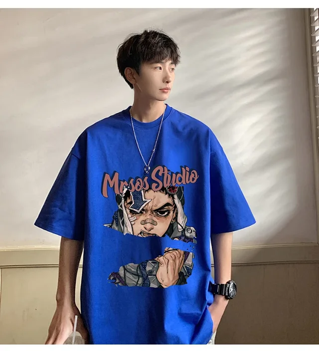 Men's Heavyweight Cotton Oversized Short-Sleeve Tee Detail