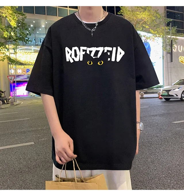 INS Men's Oversized Heavyweight Cotton Tee Detail