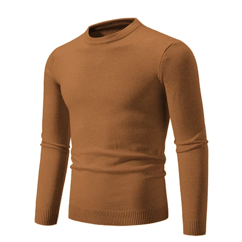 Men's Retro Solid Loose Knit Pullover