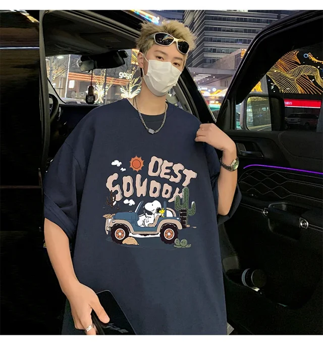 Men's Cartoon Print Cotton Tee 2025 Detail