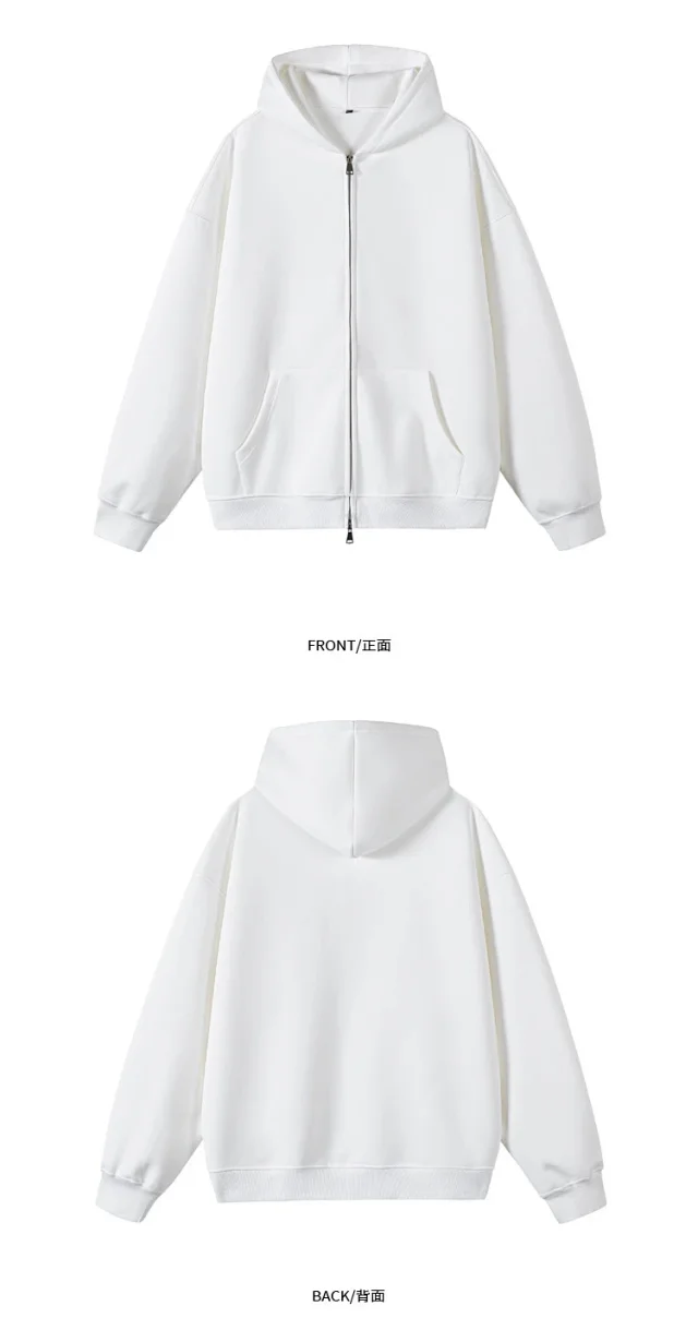 Couple's American Retro Heavyweight Double-Zip Hoodie Detail
