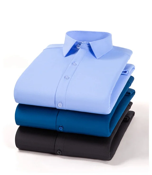 2025 Korean Men's Fleece-Lined Long-Sleeve Shirt Detail