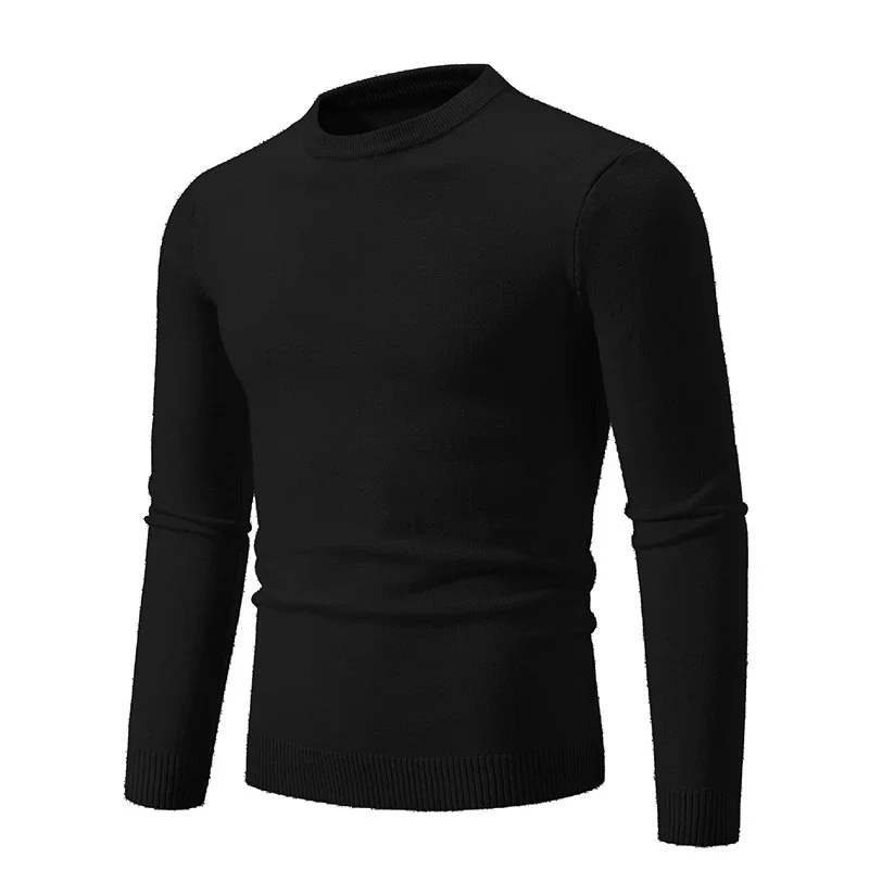 Men's Retro Solid Loose Knit Pullover
