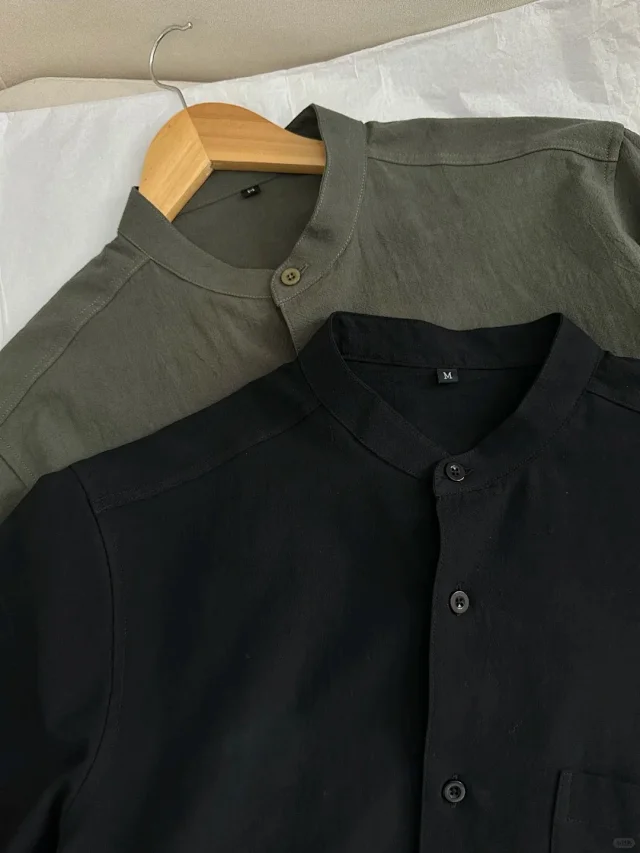 Men's New Chinese Bamboo Cotton Shirt Detail