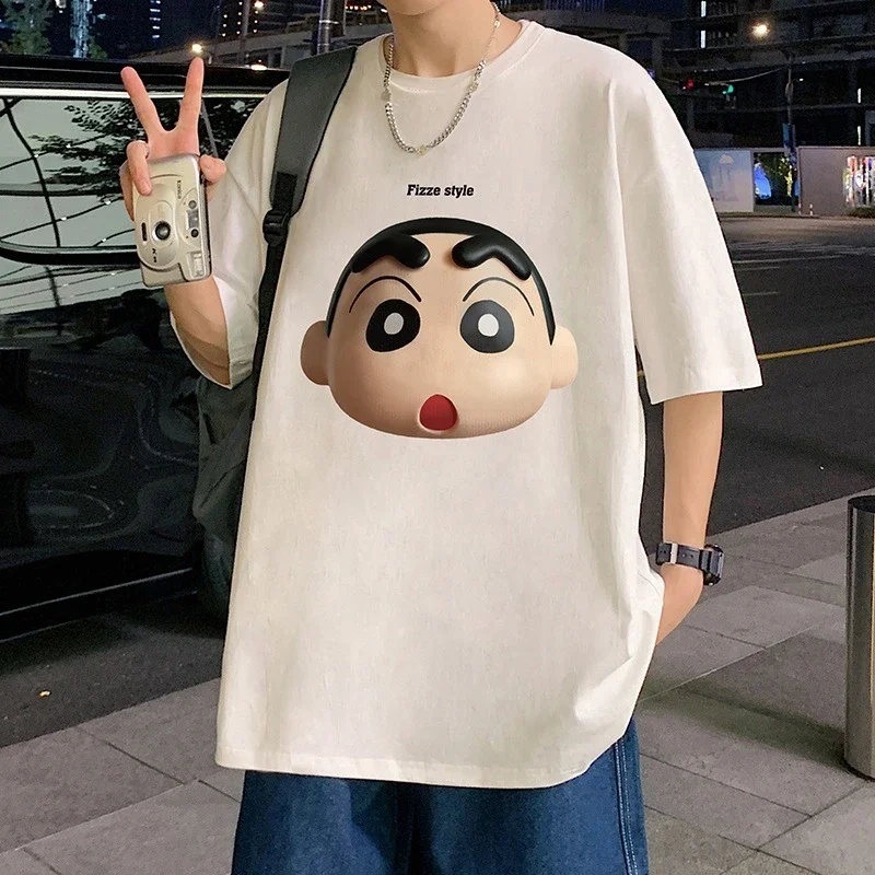 Men's Heavyweight Cotton Cartoon Tee Loose