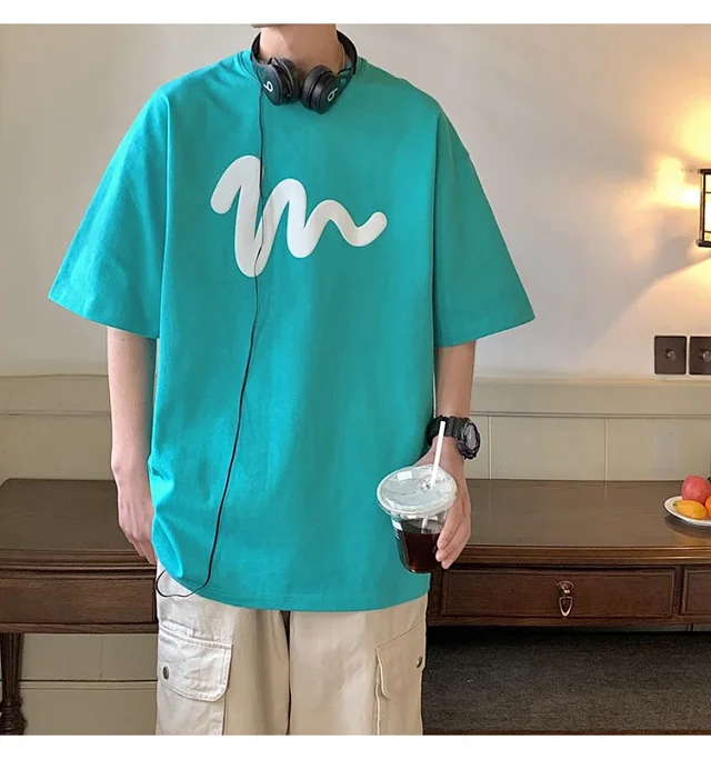 Oversized Men's Graphic Cotton Tee 2025 Detail