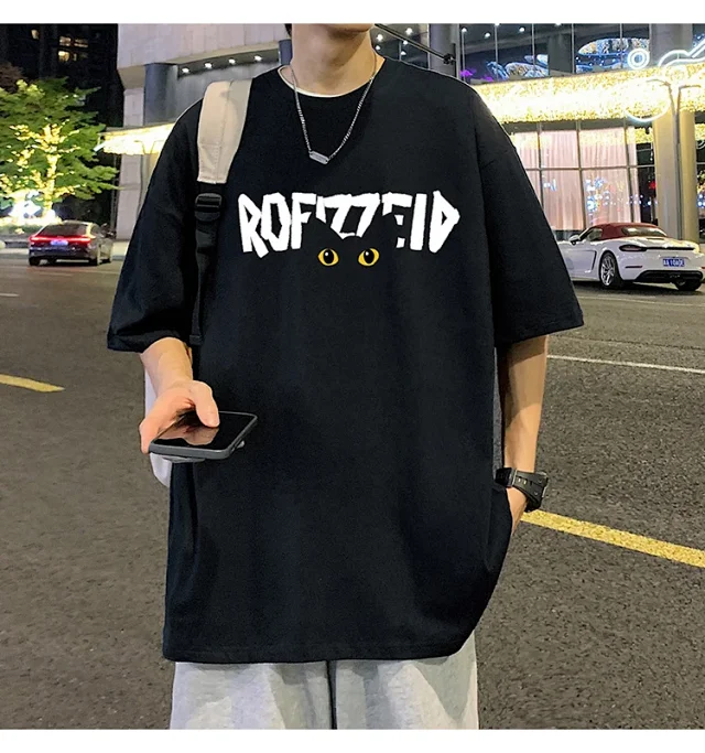 INS Men's Oversized Heavyweight Cotton Tee Detail