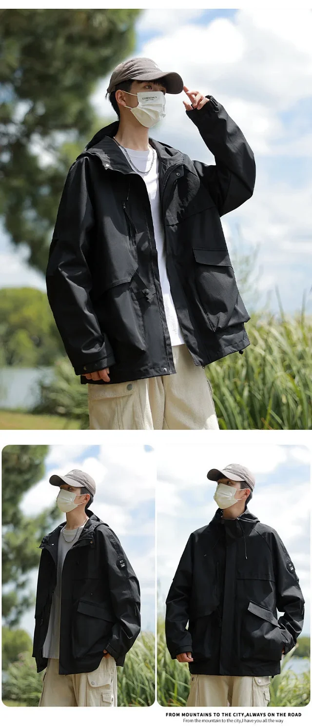Unisex American Utility Windproof Waterproof Jacket Detail