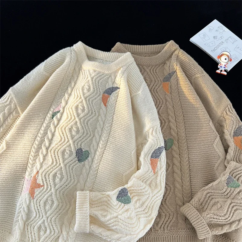 Men's Vintage Relaxed Cable Knit Sweater