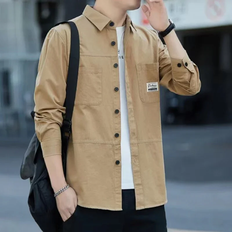Men's 100% Cotton Long-Sleeve Work Shirt