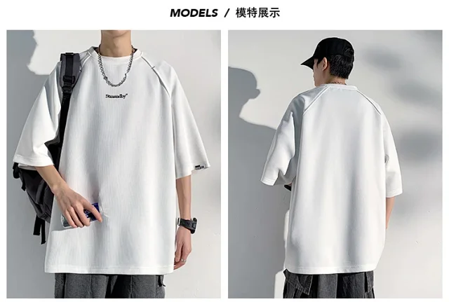 Men's Plus Size Vintage American T-Shirt Detail