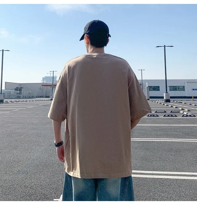 New Men's Heavyweight Cotton Oversize Tee Detail