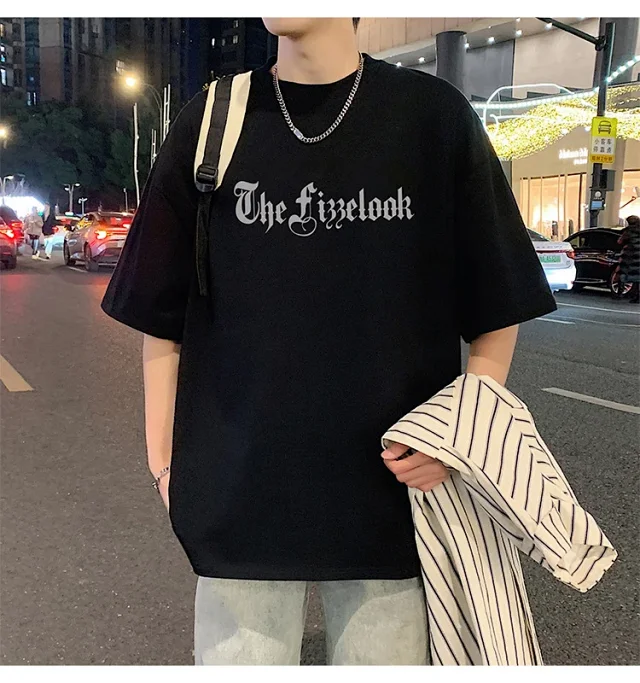 Men's Heavyweight Cotton Thick Short-Sleeve Tee Detail
