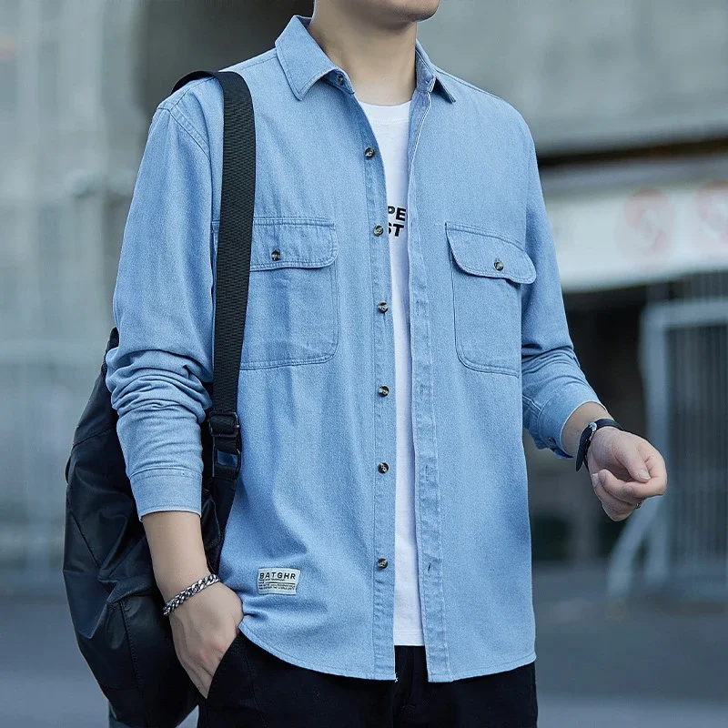Men's Vintage Denim Oversize Work Shirt
