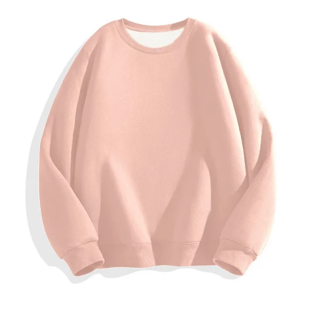 Hua Cotton Men's Casual Crew-Neck Sweatshirt Detail