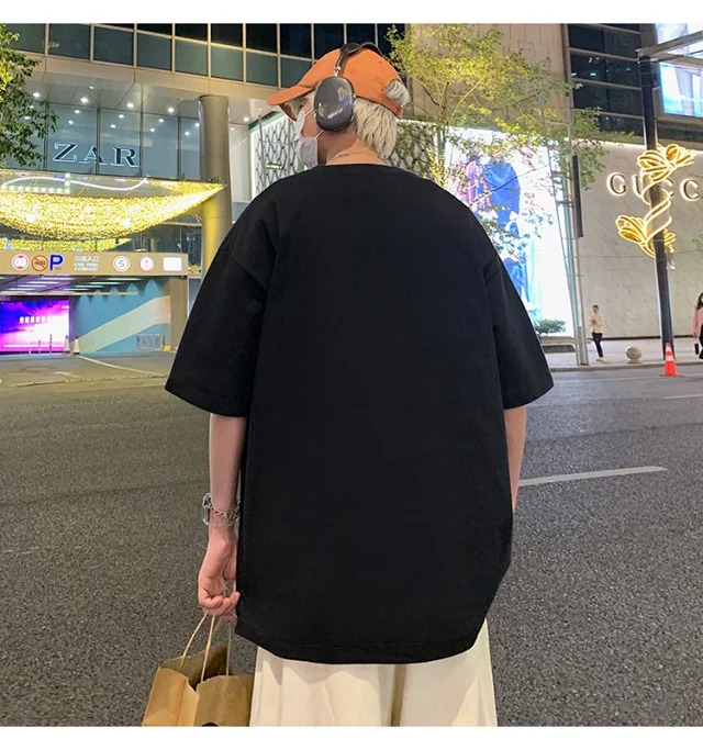 INS Men's Oversized Heavyweight Cotton Tee Detail