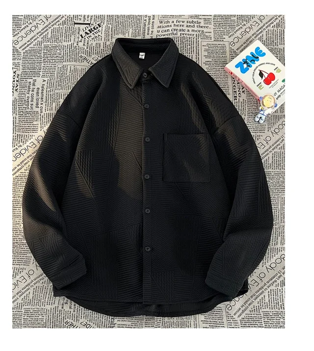 Japanese-Style Vintage Men's Corduroy Shirt Detail