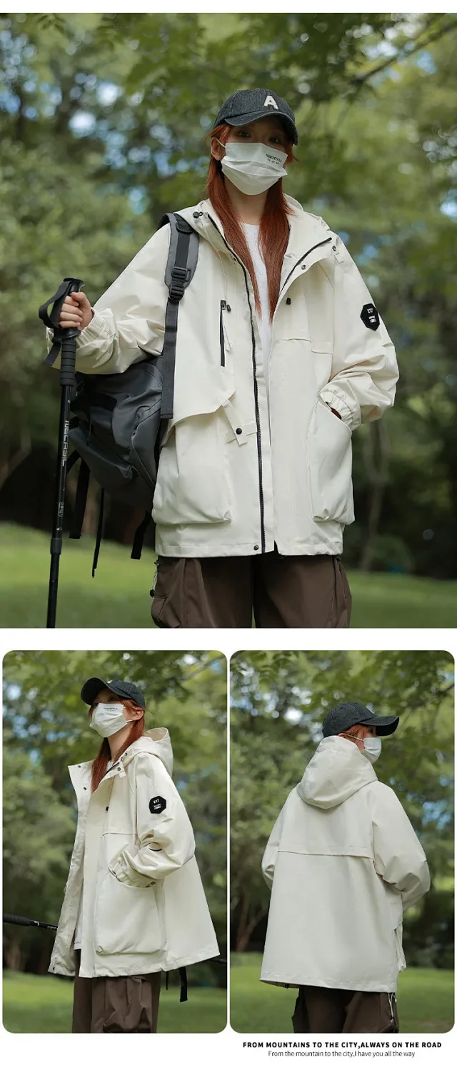 Unisex American Utility Windproof Waterproof Jacket Detail