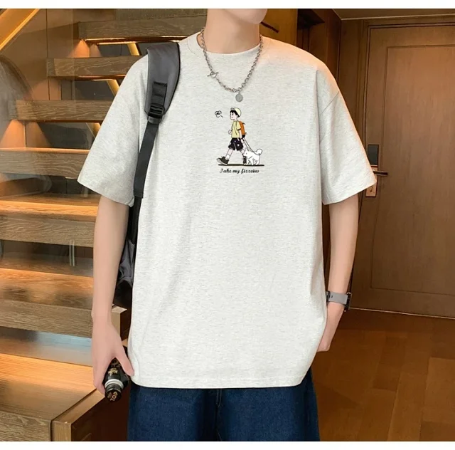 Men's Big Size Cotton Summer T-Shirt Detail