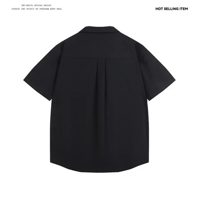 Men's Layered Cooling Collar Summer Shirt Detail