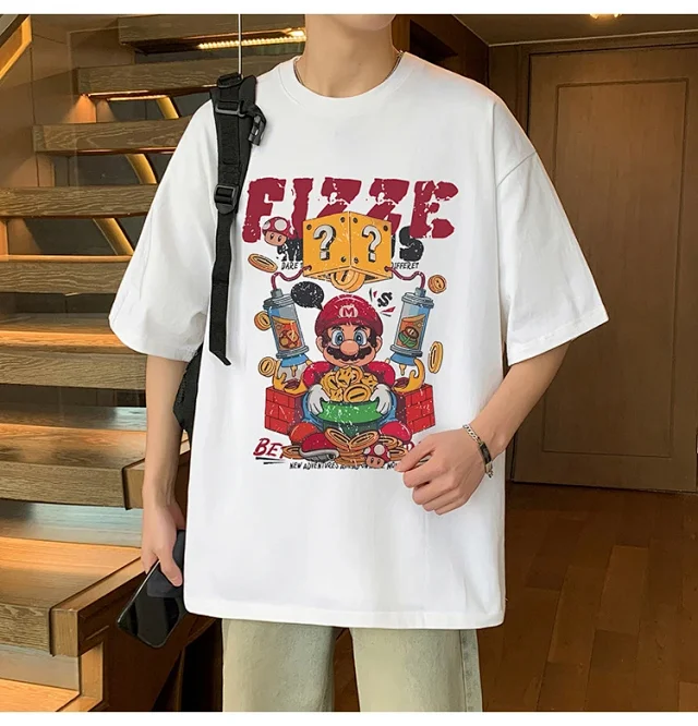 Men's 2025 Summer Cotton Cartoon Tee Detail