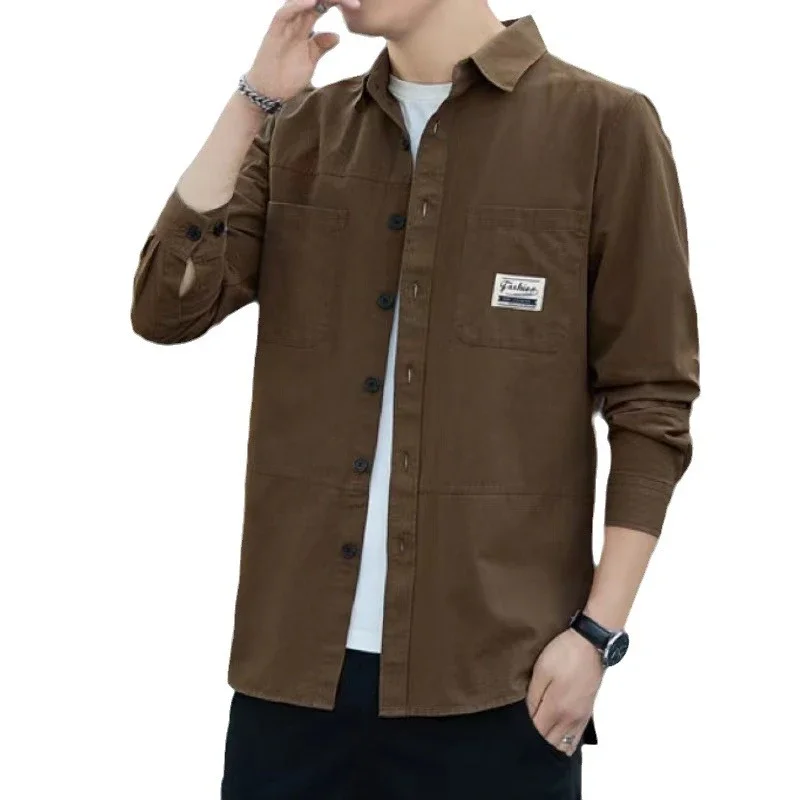 Men's 100% Cotton Long-Sleeve Work Shirt