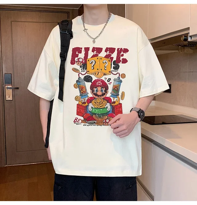 Men's 2025 Summer Cotton Cartoon Tee Detail