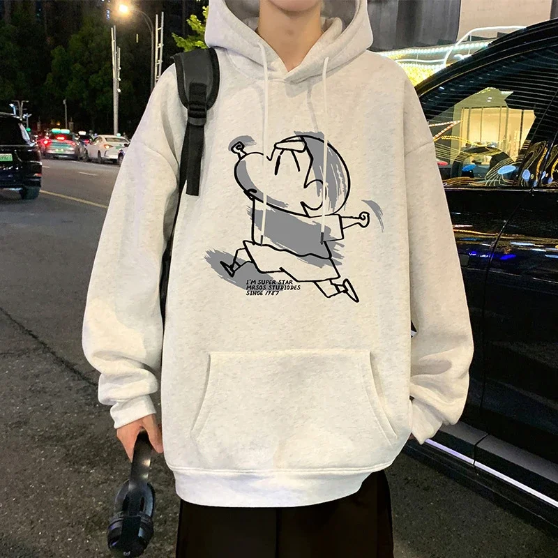 Men's Cotton Hoodie Cartoon Youth Loose