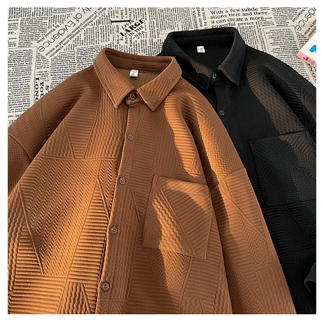 Japanese-Style Vintage Men's Corduroy Shirt Detail