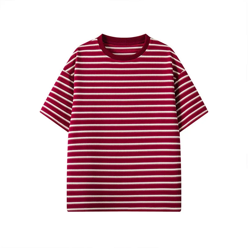 Premium Men's Black White Striped Tee