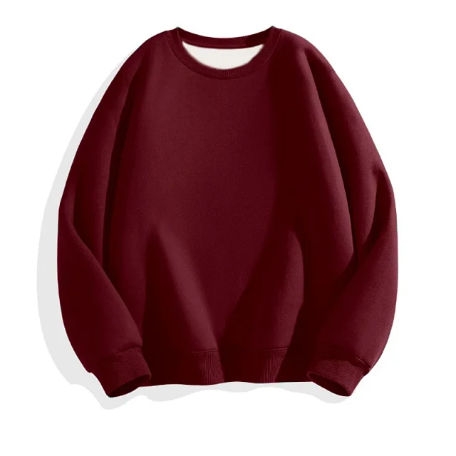 Hua Cotton Men's Casual Crew-Neck Sweatshirt Detail