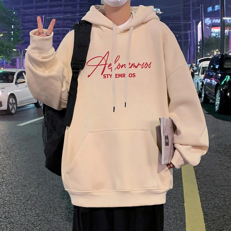American Streetwear Men's Oversized Cotton Hoodie