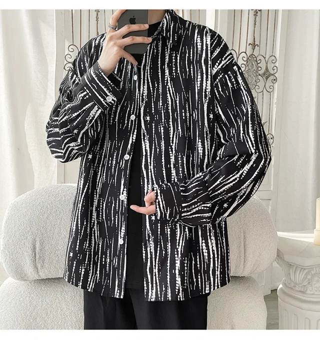Men's Hip Hop Long Sleeve Shirt Detail