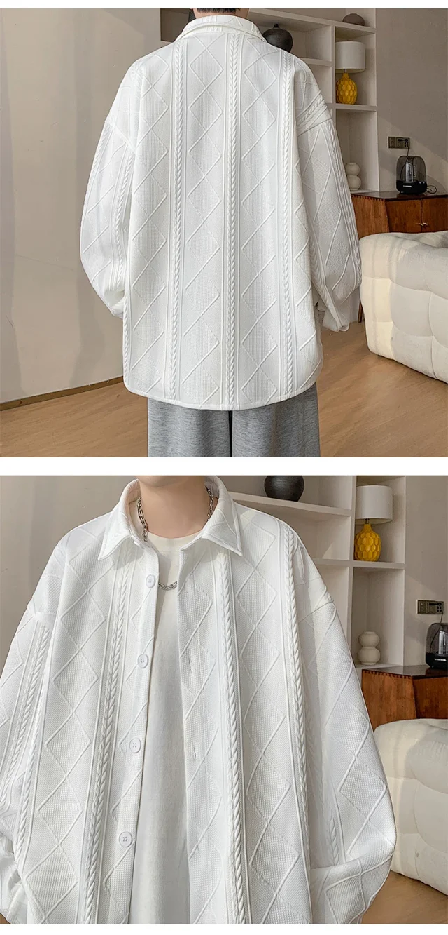 Trendy Boys' Jacquard Long Sleeve Shirt Detail