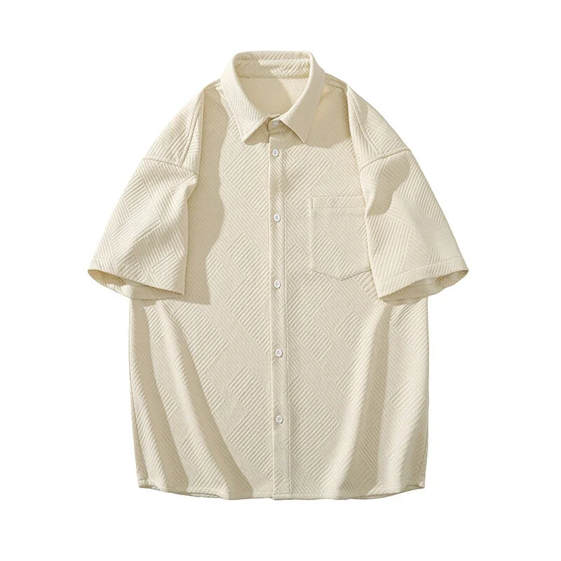 Baroque Japanese Men's Boyfriend Short-Sleeve Shirt