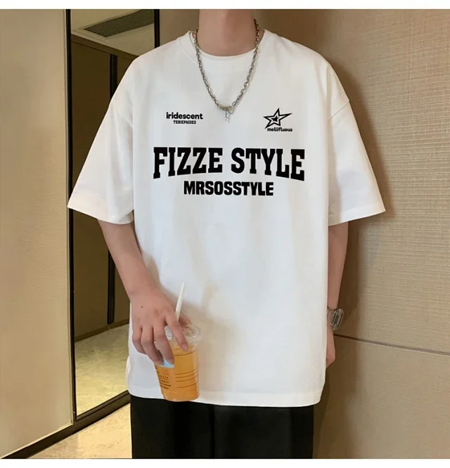 Summer 2025 Men's Cotton Oversized T-shirt Detail