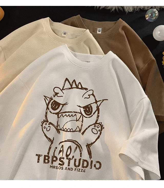 Men's Short Sleeve Dino Waffle Tee Detail