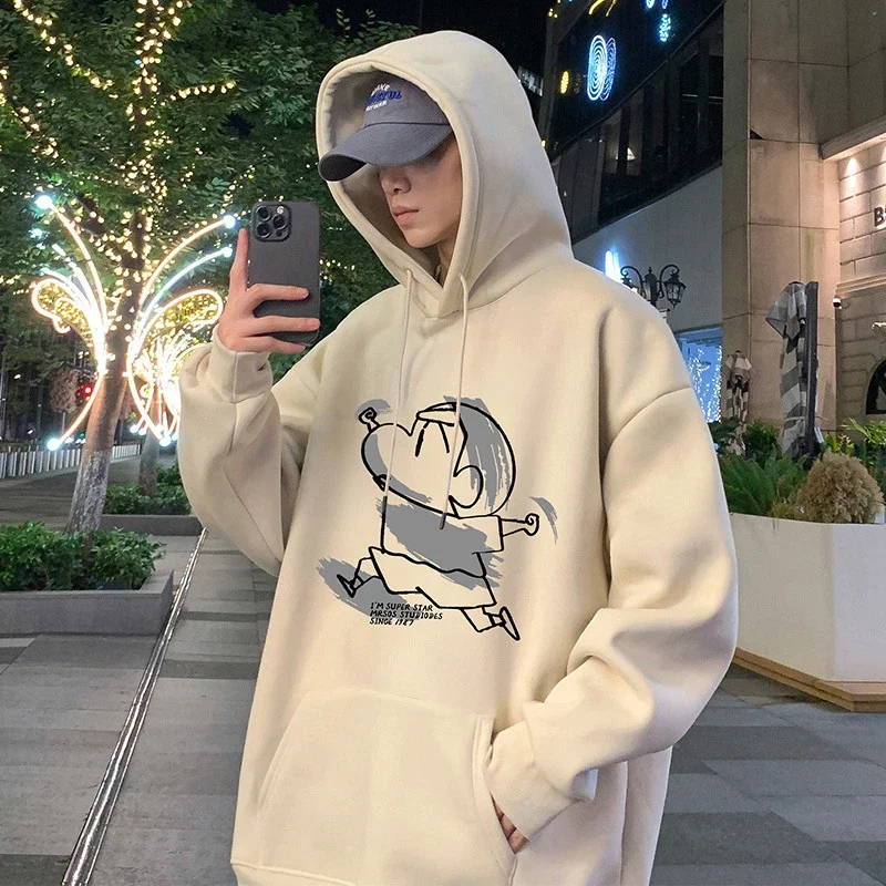 Men's Cotton Hoodie Cartoon Youth Loose