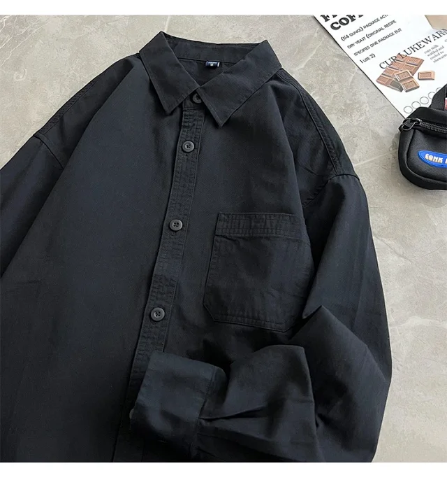 2025 Men's Khaki Cotton Work Shirt Detail
