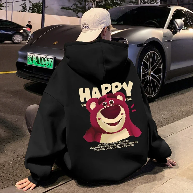 Men's Strawberry Bear Heavy Fleece Hoodie