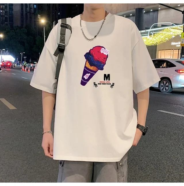 Men's Heavyweight Cotton Round Neck Tee Detail
