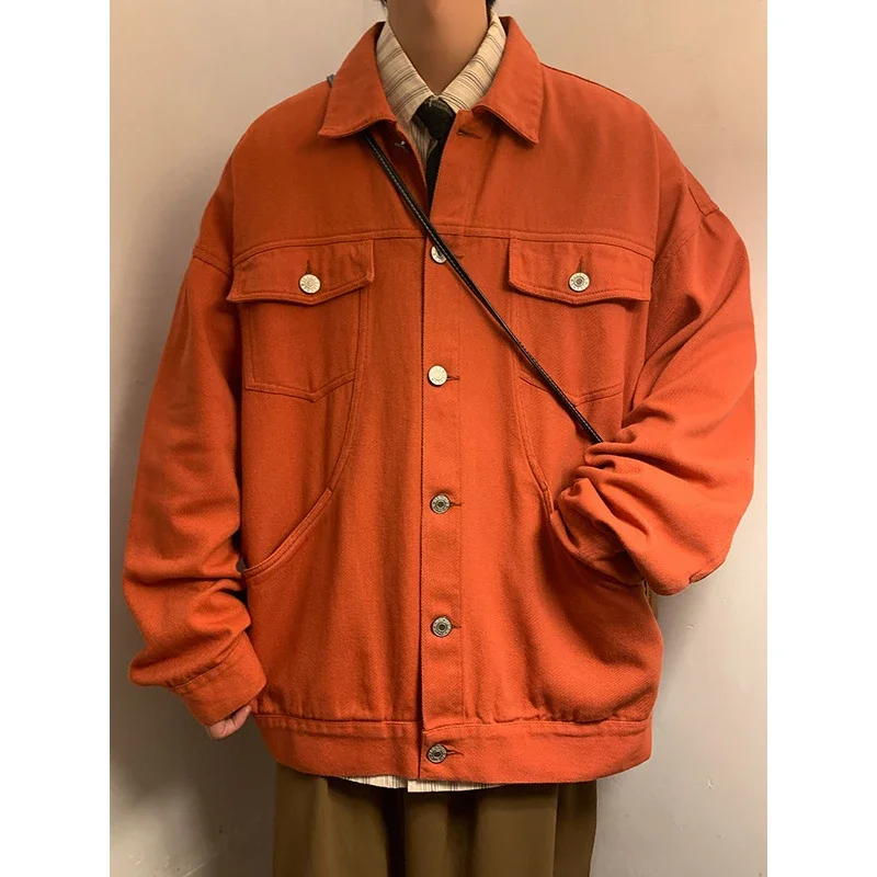 Men's Korean Relaxed Cotton Denim Jacket