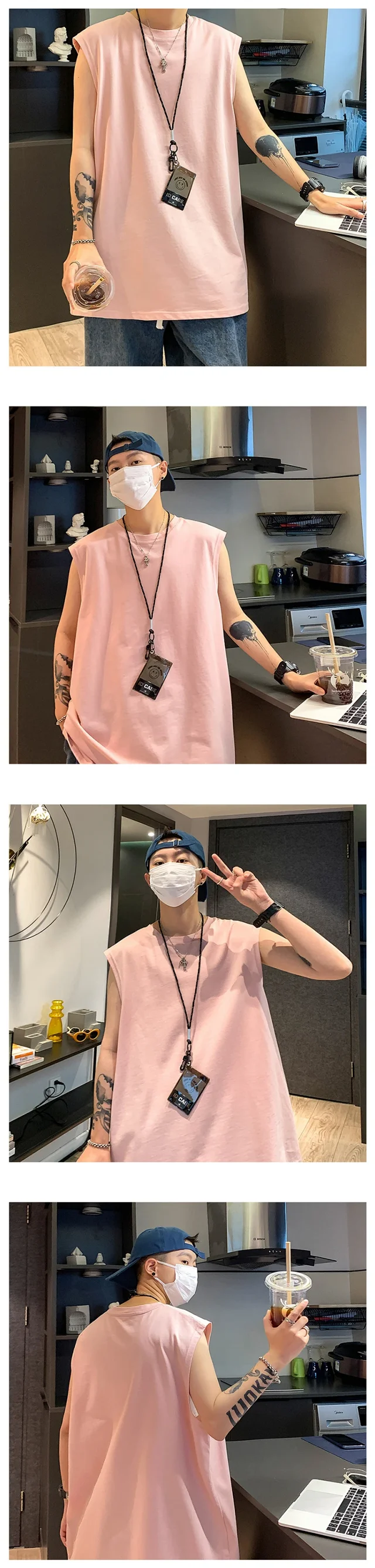 Men's Korean Casual Sleeveless Summer Vest Detail