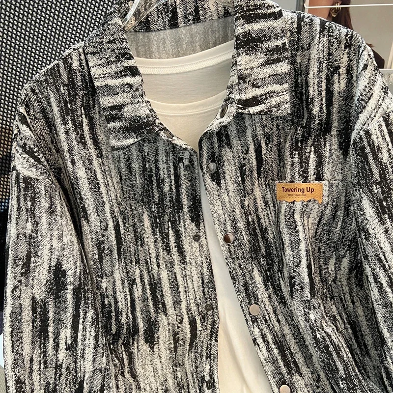 Men's Tie-Dye Oversized Long Sleeve Shirt
