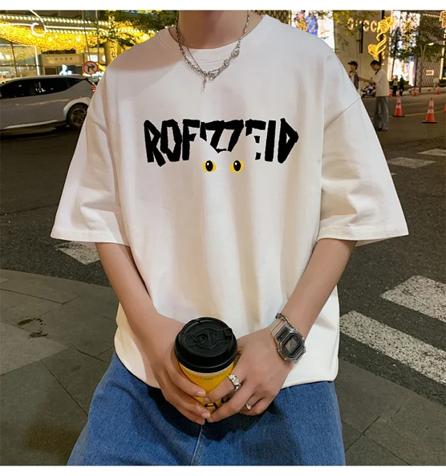 INS Men's Oversized Heavyweight Cotton Tee Detail