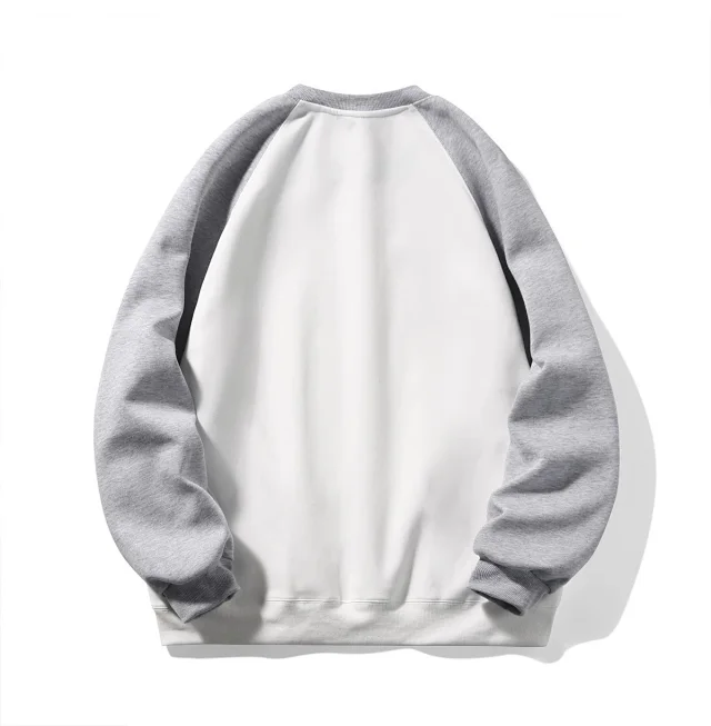 Men's Plus-Size Japanese Minimalist Color-Block Sweatshirt Detail