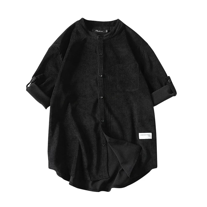Men's Mid-Sleeve Vintage Korean Corduroy Shirt